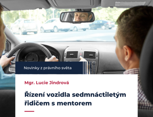 Řízení vozidla sedmnáctiletým řidičem s mentorem